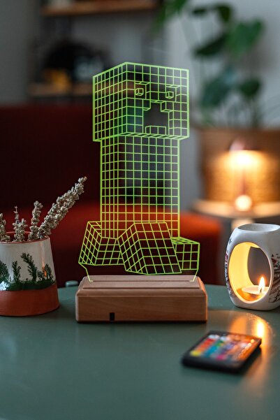 Modiwa Design 3d Minecraft 16 Renk Gece Lambası