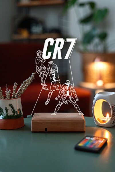 Modiwa Design Cristiano Ronaldo Cr7 Hediye 16 Renk Kumandalı Gece Lambası