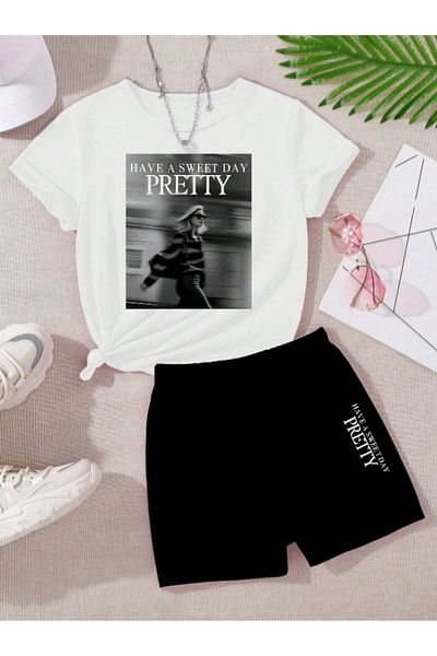 kahire 2-Piece Shorts T-shirt Set Black Set