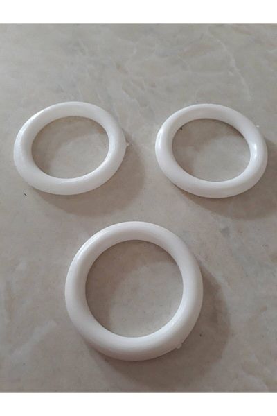 ARHEDİYELİK Rustic Curtain Ring White Color - 100 Pieces