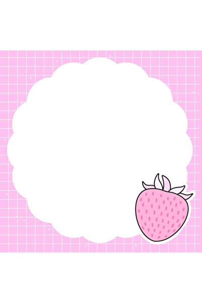 PastelSanat Kareli Pembe Çilek Desenli Memopad , Bloknot , To do List , Notepad , Planlayıcı Seti