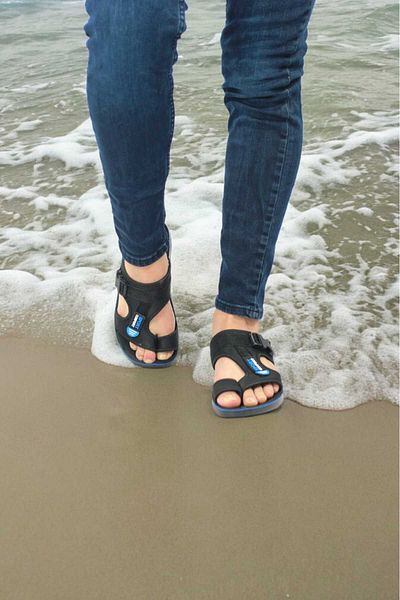 ZİRVE MAĞAZA New Season Men's Casual Slippers - Sport Comfort, Flip Flops Black Blue, Water Resistant