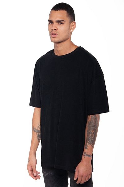 BESTTRENDY Мъжка тениска Oversize, едноцветна, свободна кройка