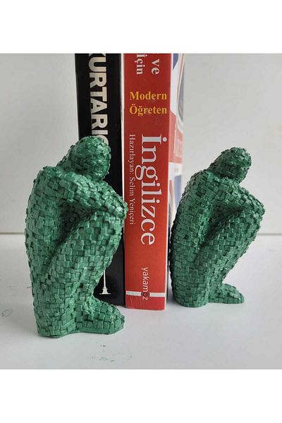 KARRA 2-Piece Green Book Holder Decorative Object Set