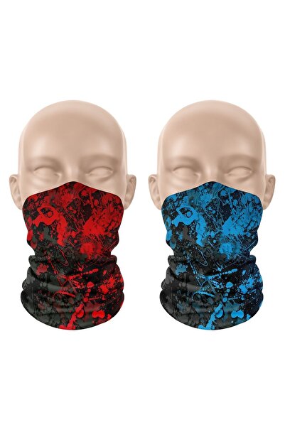 dairaksesuar رباط شعر رياضي مكون من قطعتين - طوق للرقبة وقناع وجه بشريط رأس ب...