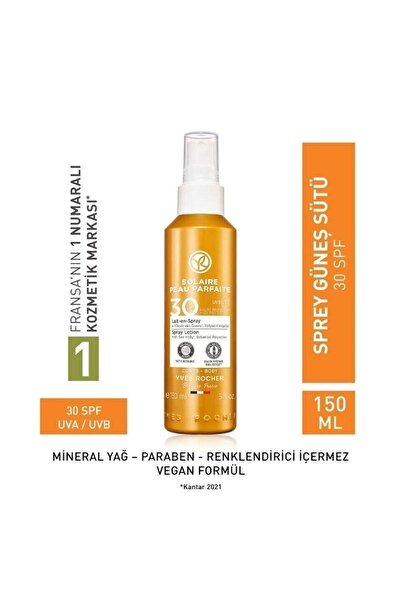 Yves Rocher 30 Spf Sprey Güneş Sütü Cildinizi Uva/uvb Işınlarına Karşı Koruyucu 150 Ml