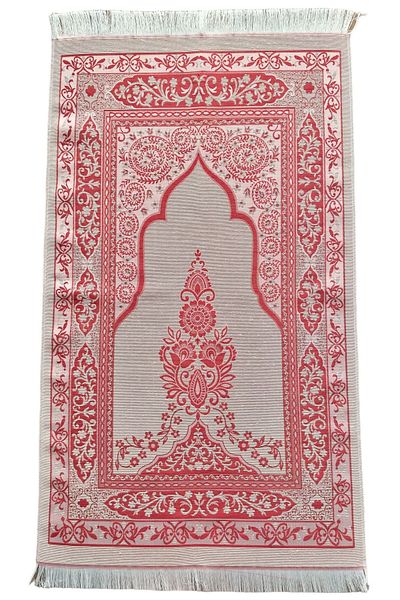 SOLAKLARGROUP Red Luxury Cotton Prayer Mat - Emir'I Dowry, Gift, Mawlid, Bundle