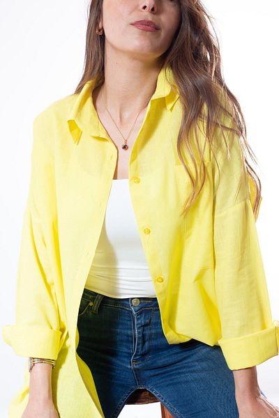 LARİSA COLLECTİON Cămașă OVERSIZED DIN PRIVĂRI SUBTIRI
