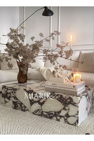 MIARIK DESIGN Menekse Mermer Küp Orta Sehpa