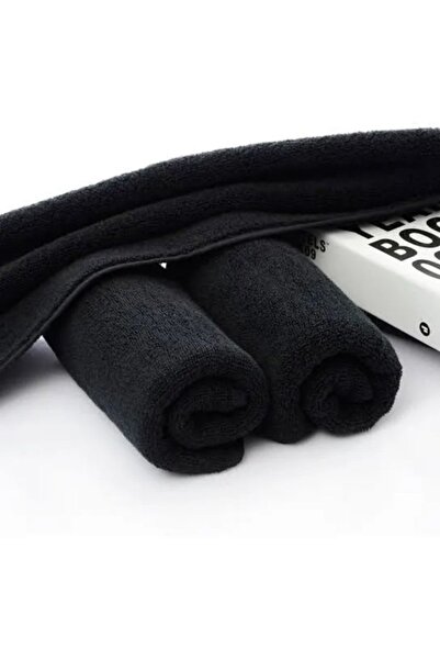 AYHANHOME Černé 2dílné sportovní ručníky Nešpinící kadeřnické kadeřnické ručníky 50x90 cm