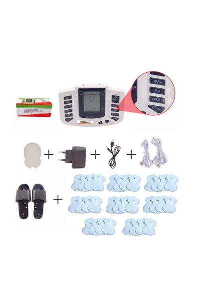 MediPal Tens Cihazı Full Seti - Tens Cihazı Terlik Kablolar 32 Adet Elektroped