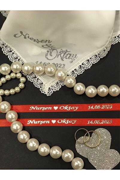Koçak Etiket Söz & Nişan Yüzük Kurdelesi -incisiz- (K02T)