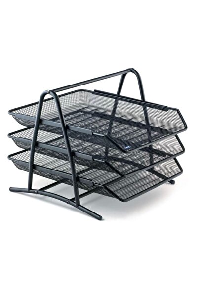 Mimaks هيكل معدني رف معدني مثقوب ثلاثي أسود