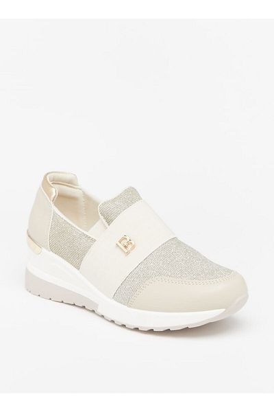 Flora Bella by Shoexpress Textured Slip-On Low Ankle Sneakers