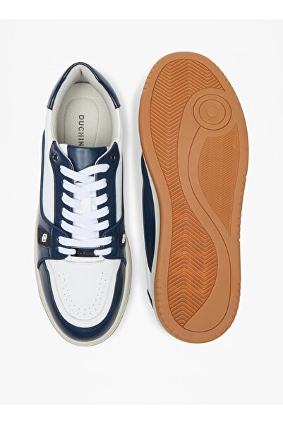 Duchini Men's Panelled Lace-Up Low Ankle Sneakers