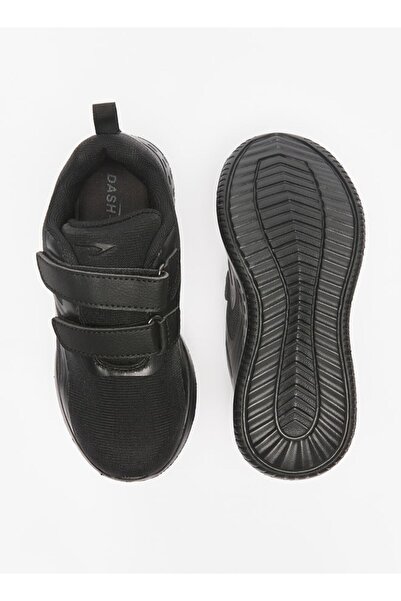 Dash Kids Textured Hook and Loop Closure Sports Shoes with Cushioning