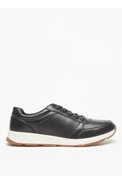 LBL by Shoexpress Textured Lace-Up Sneakers
