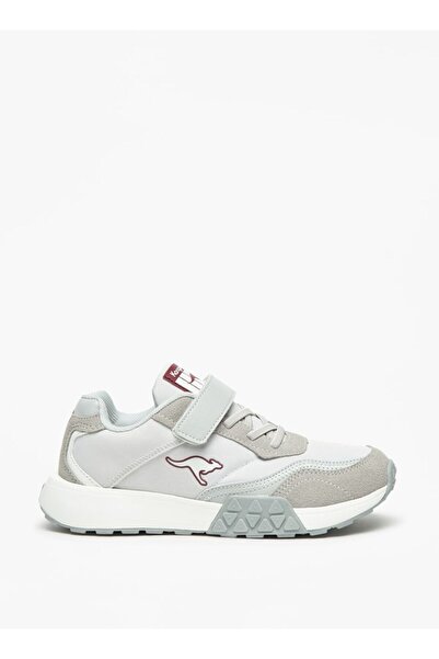 Kangaroos Boys' Logo Embossed Walking Shoes with Hook and Loop Closure