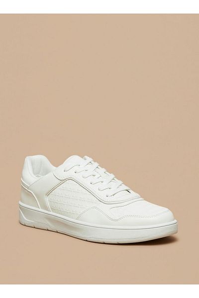 Duchini Men's Textured Lace-Up Sneakers