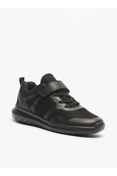 Dash Kids Textured Hook and Loop Closure Sports Shoes with Cushioning