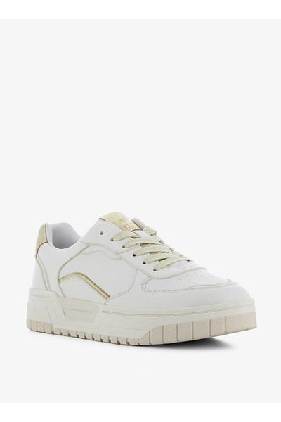 SJ Women's Solid Sneakers with Lace-Up Closure