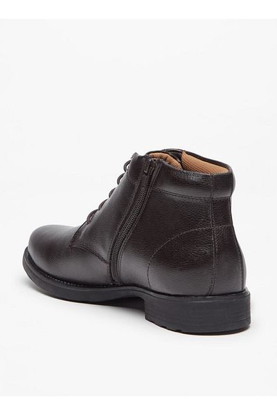 LBL by Shoexpress Solid Chukka Boots with Zip Closure