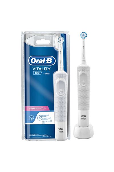 Oral-B Oral B Vitality-100 Sensi Ultrathin Rechargeable Toothbrush Built in 2 minute timer D100.413.1(CSP)