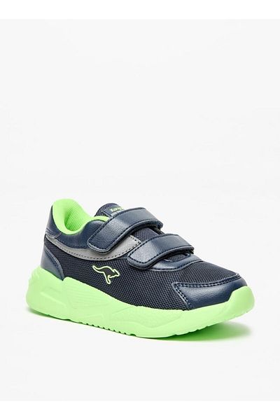 Kangaroos Boy's Textured Sneakers with Hook and Loop Closure