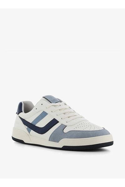 SJ Men's Panelled Sneakers with Lace-Up Closure