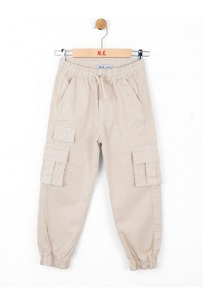 NK Children's Cargo Trousers with Pockets and Elastic Waist
