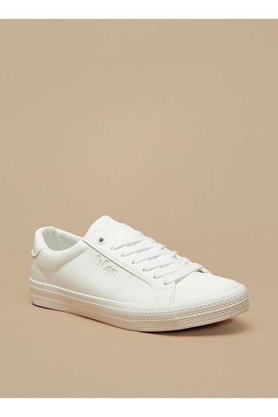Lee Cooper Men's Monotone Low Ankle Sneakers with Lace-Up Closure