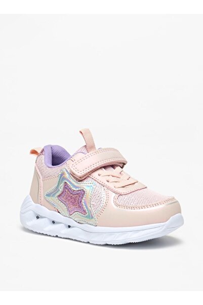 Flora Bella by Shoexpress Applique Detail Sneakers with Hook and Loop Closure