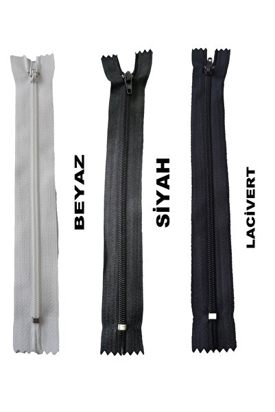 U5 FASHION 18 santim fermuar 7 adet siyah 7 adet beyaz 6 adet lacivert pantol...