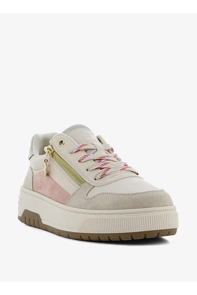 SJ Women's Colourblock Lace-Up Sneakers with Zip Detail