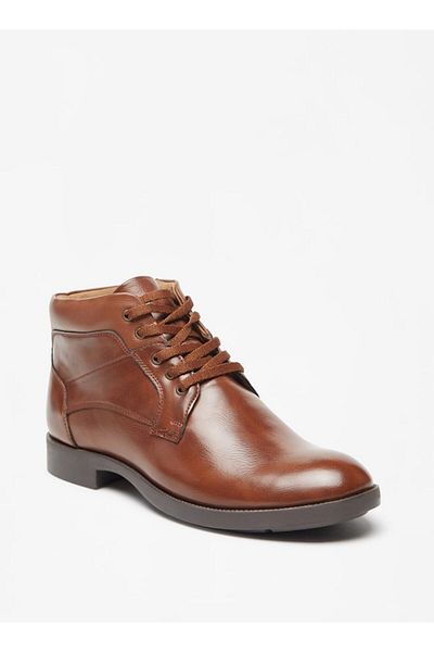 LBL by Shoexpress Solid Chukka Boots with Zip Closure
