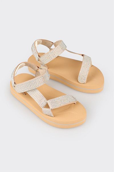 Elle Shoes Beige Women's Sports Sandals
