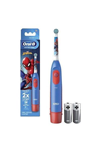 Oral-B فرشاة أسنان أورال بي تعمل بالبطارية MARVEL SPIDER-MAN للأطفال بعمر 3 سنوات فما فوق، تنظيف دقيق وإزالة البلاك - DB5.510.1K