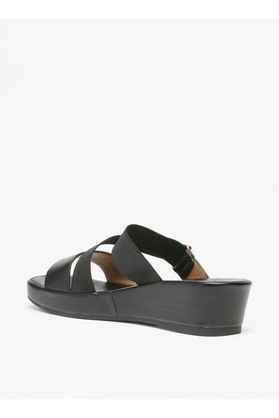 Flora Bella by Shoexpress Solid Slip-On Wedge Heel Sandals