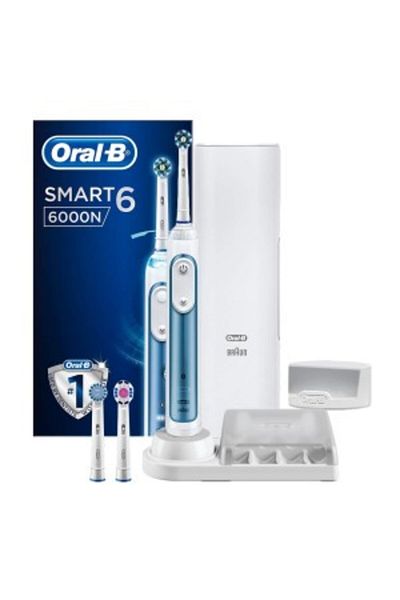 Oral-B Oral B Smart 6-6000N Rechargeable Toothbrush - Blue tooth connectivity & Travel case - D700.535.5XP