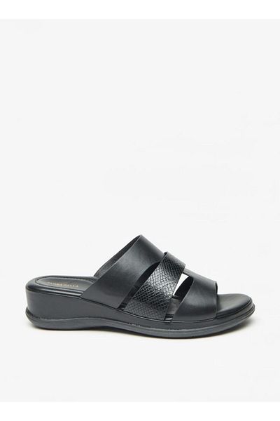 Flora Bella by Shoexpress Solid Slip-On Sandals with Flatform Heels