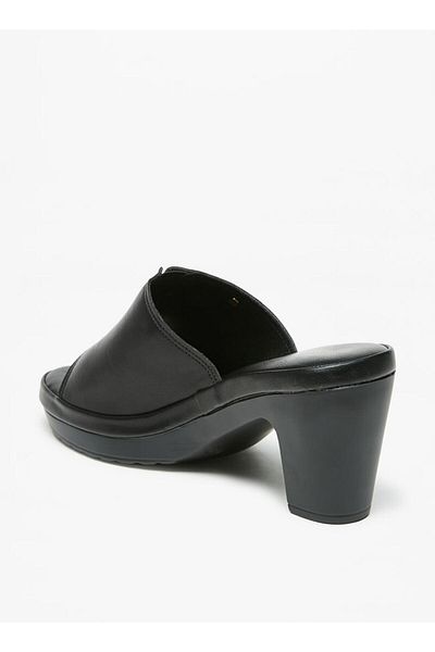 Flora Bella by Shoexpress Solid Slip-On Block Heels
