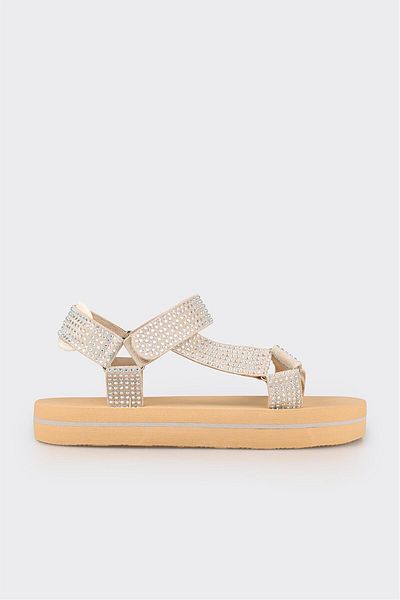 Elle Shoes Beige Women's Sports Sandals