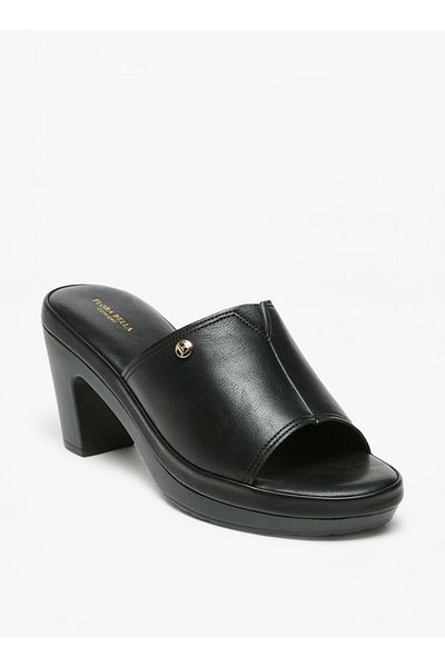 Flora Bella by Shoexpress Solid Slip-On Block Heels