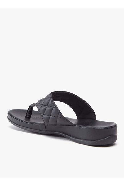 Flora Bella by Shoexpress Quilted Slip-On Thong Sandals