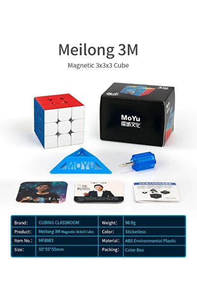 LRS STORE Orijinal Moyu Mıknatıslı Rubik Küp Profesyonel Manyetik Zeka Küpü