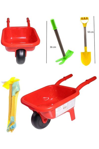 BYCEGU RED COLOR BEACH SAND ACTIVITY TOY HAND CAR WITH PADDLE PADDLE