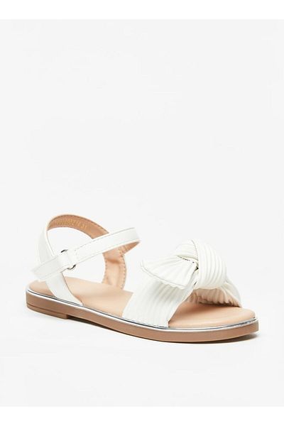 Flora Bella by Shoexpress Ribbed Knot Detail Strap Sandals