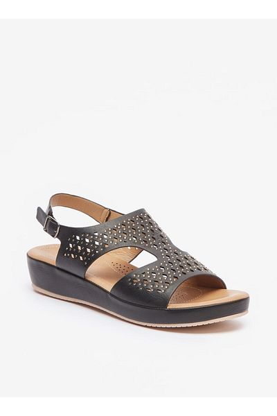 Flora Bella by Shoexpress Embellished Open-Toe Sandals with Buckle Closure
