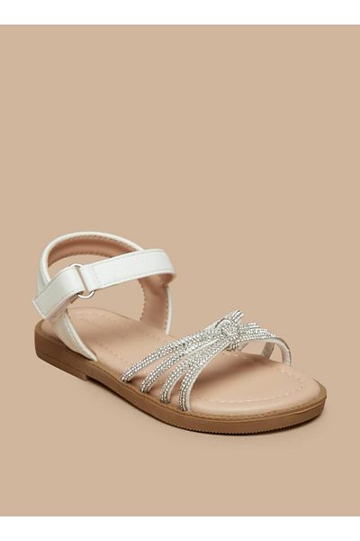 Flora Bella by Shoexpress Embellished Sandals with Hook and Loop Closure
