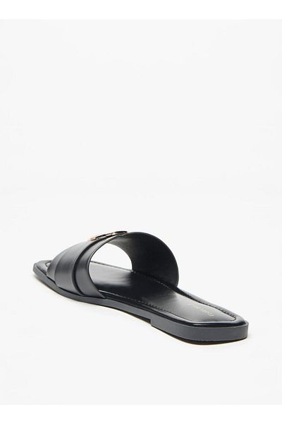 Flora Bella by Shoexpress Logo Accent Slip-On Flat Sandals
